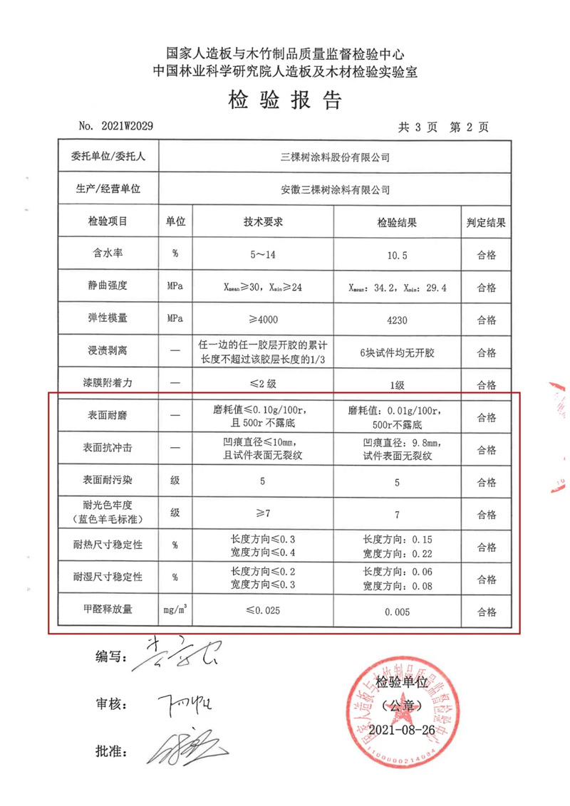 小森科创实木复合地板检测报告 小森科创实木复合地板检测报告